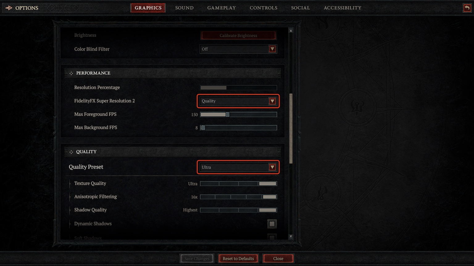 Diablo IV Graphics settings 2