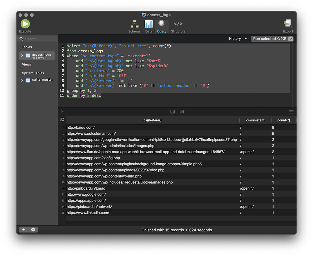 SQLPro for SQLite