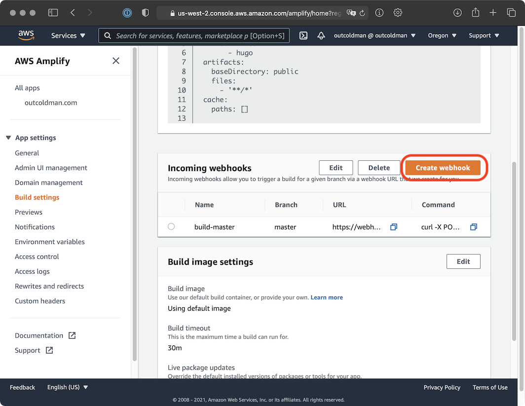 aws-amplify-build-webhook
