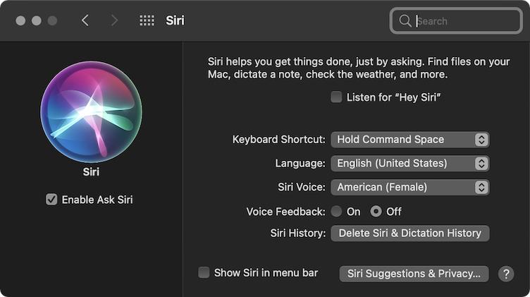 Enable Siri