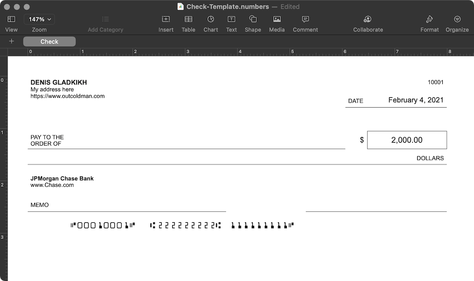 Printing personal bank checks at home | outcoldman