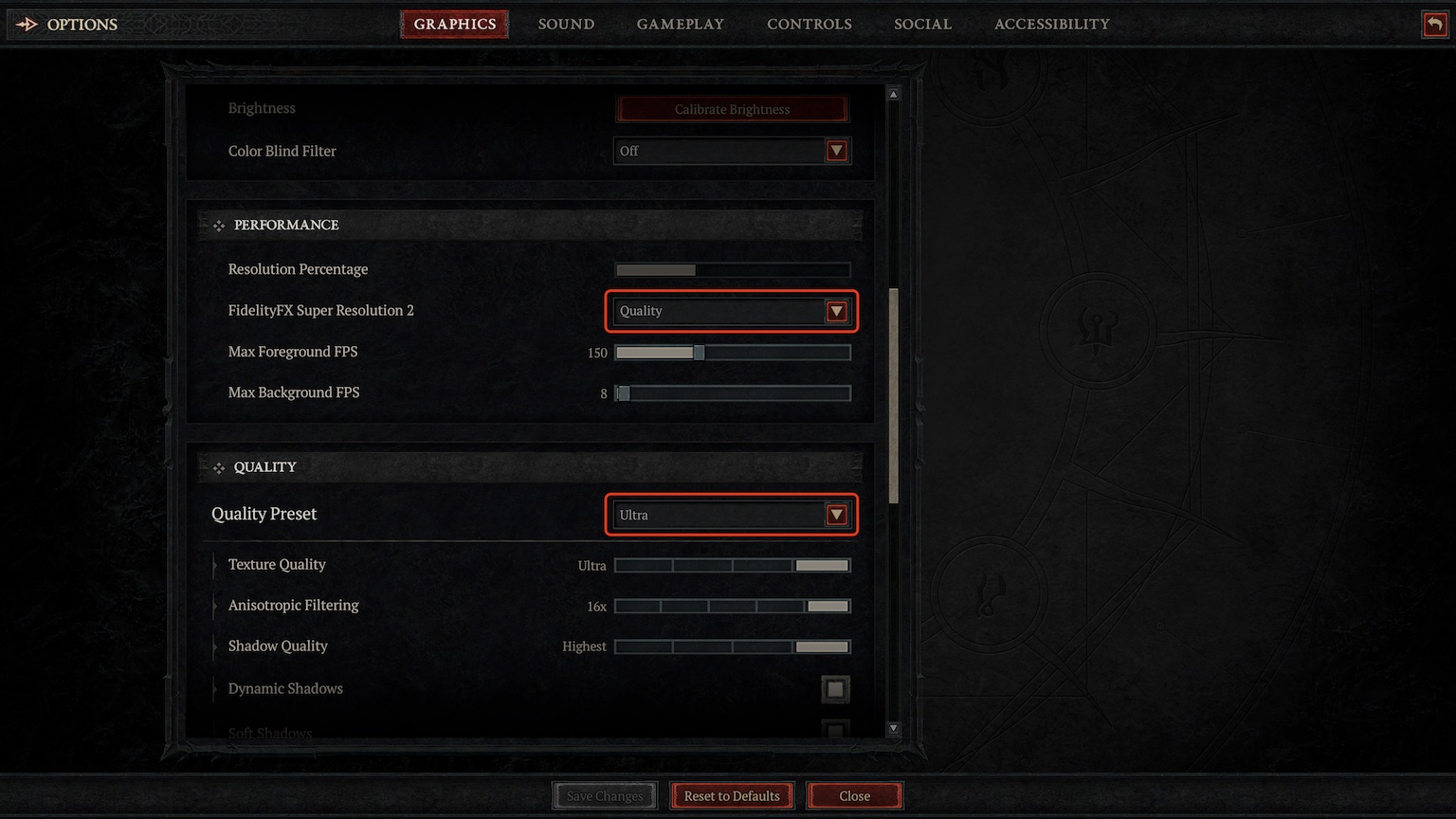 Diablo IV Graphics settings 2
