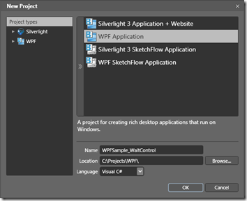 Make New WPF Application